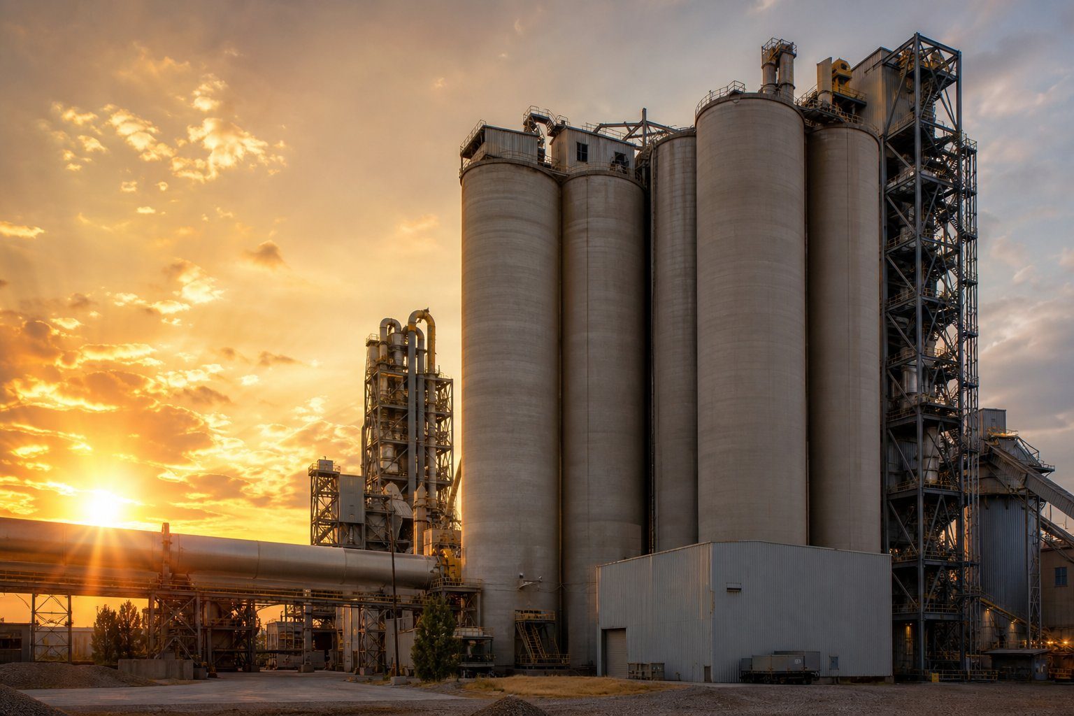 Cement silos and plant structures